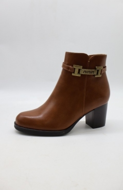 Botki damskie na obcasie (36-41) 585 CAMEL