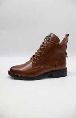 Botki damskie ocieplane na płaskim (36-41) H385-3C CAMEL