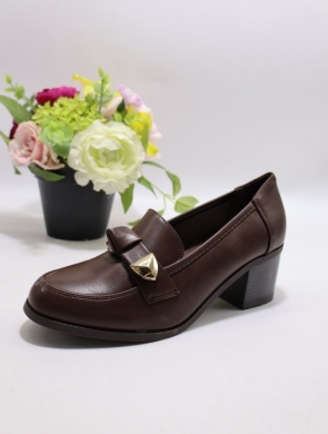 Półbuty damskie na obcasie (36-41) 68362 BROWN