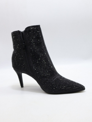Botki damskie na szpilce (36-41) 9675A BLACK