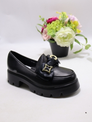 Mokasyny damskie na płaskim (37-40) H8-520 BLACK