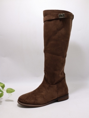 Kozaki damskie ocieplane na płaskim (36-41) 88-2 BROWN