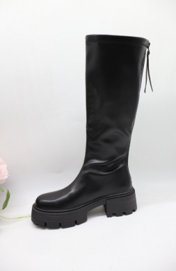 Kozaki damskie na płaskim (36-41) AM7567 BLACK