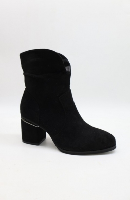 Botki damskie ocieplane na obcasie (36-41) 7261-1 BLACK