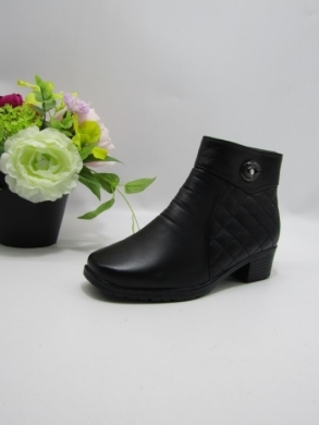 Botki damskie ocieplane na obcasie (36-42) B502 BLACK