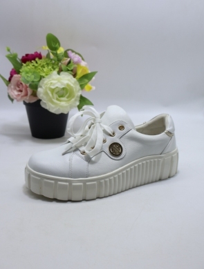 Buty sportowe damskie na płaskim (36-41) 6640 WHITE