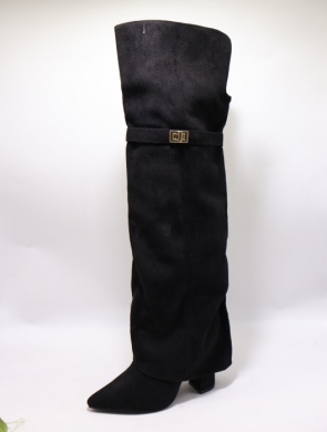 Kozaki damskie na obcasie (36-41) 2511A BLACK