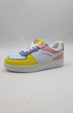 Buty sportowe damskie na płaskim (36-41) DN89-3 WH/PINK/YELL