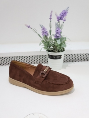 Mokasyny damskie na płaskim (36-41) JN140 MAROON