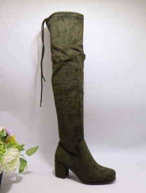 Kozaki damskie na obcasie (36-41) LH108 GREEN