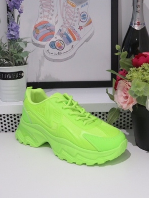 Buty sportowe damskie na płaskim (36-41) 2238 GREEN