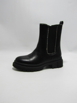 Botki damskie ocieplane na płaskim (36-41) RQ452 BLACK