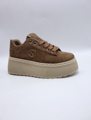 Buty sportowe damskie na płaskim (36-41) B2172 BROWN