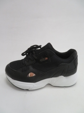Buty sportowe damskie na płaskim (36-41) R02 BLACK