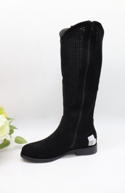 Kozaki damskie na płaskim (36-41) A958 BLACK