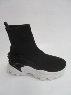 Sneakersy damskie wysokie (36-41) SSY53-8 BLACK