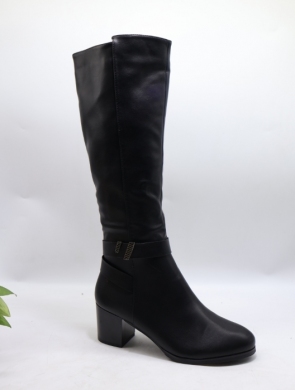 Kozaki damskie ocieplane na obcasie (36-41) SG773 BLACK