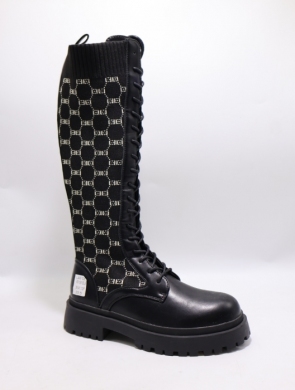 Kozaki damskie na płaskim (36-41) VR106 BLACK