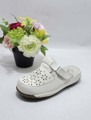 Klapki damskie na płaskim (36-42) 9710 WHITE