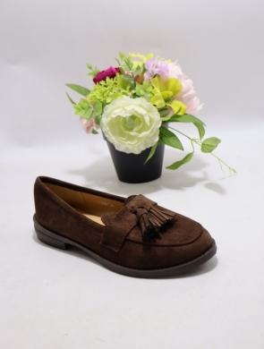 Mokasyny damskie na płaskim (36-41) H8-966 BROWN