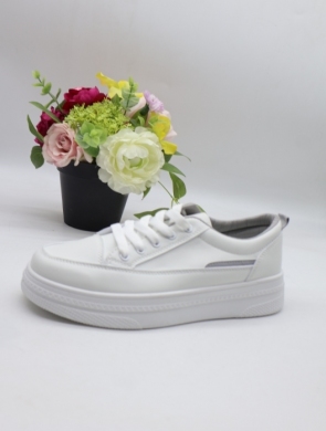 Buty sportowe damskie na płaskim (36-41) HZ-2602 WHITE