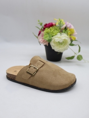 Klapki damskie na płaskim (36-41) BE-170 KHAKI