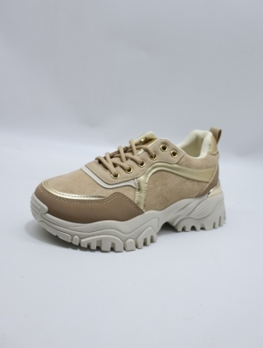 Buty sportowe damskie na płaskim (36-41) 7622-01 KHAKI