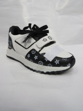 Buty sportowe damskie na płaskim (36-41) 5802-28 BLACK/WHITE