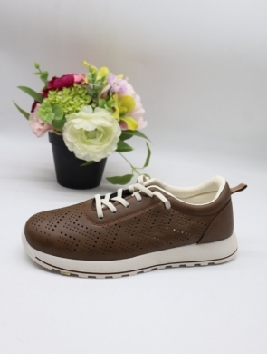 Półbuty damskie na płaskim (39-43) 81214-3 KHAKI