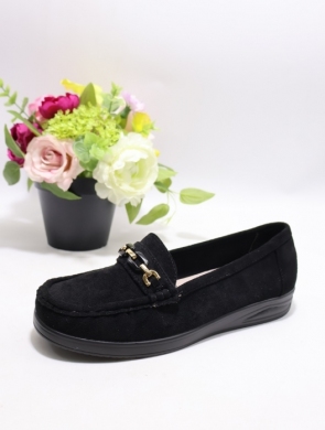 Mokasyny damskie na płaskim (36-41) 5439 BLACK