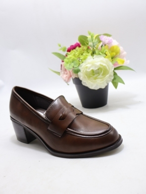 Półbuty damskie na obcasie (36-41) CHC366 BROWN
