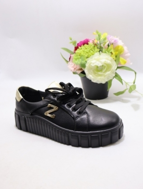 Buty sportowe damskie na płaskim (36-41) 6250 BL/GOLD