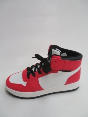 Sneakersy damskie wysokie (36-41) AB868 WH/RED