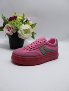 Buty sportowe damskie na płaskim (36-41) 8999 FUSHIA