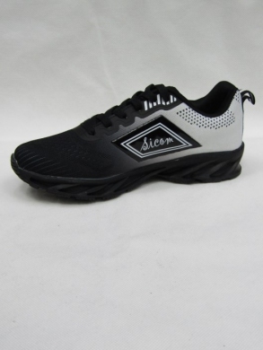 Buty sportowe młodzieżowe (36-41) SM115-1 BLA/WHITE