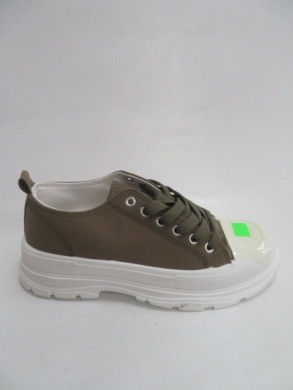 Trampki damskie na koturnie (36-41) LA122 GREEN