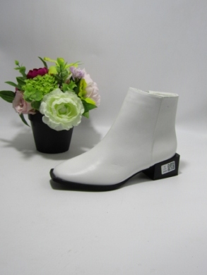 Botki damskie ocieplane na płaskim (36-41) LS5225 WHITE