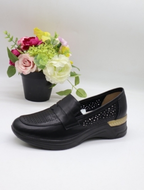 Półbuty damskie na płaskim (36-41) SG818-1 BLACK