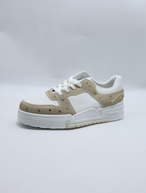 Buty sportowe damskie na płaskim (36-41) GG666 BEIGE