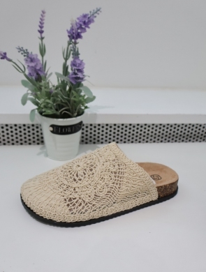 Klapki damskie na płaskim (36-41) LOLO32 BEIGE