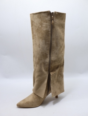 Kozaki damskie ocieplane na szpilce (36-41) H8-998H KHAKI
