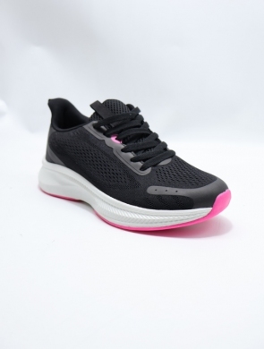 Buty sportowe damskie na płaskim (36-40) AD644 BL/PEACH