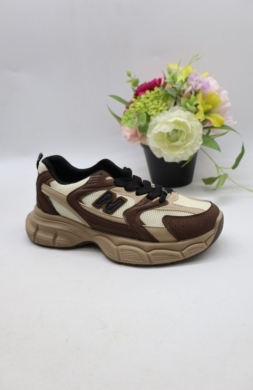 Buty sportowe damskie na płaskim (36-41) 23043 BROWN