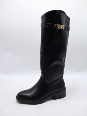 Kozaki damskie na płaskim (36-41) 68330 BLACK