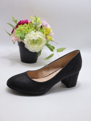 Czółenki damskie na obcasie (36-41) 0-605 BLACK