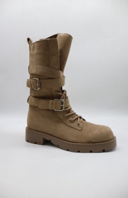 Botki damskie na płaskim (36-41) K757 KHAKI