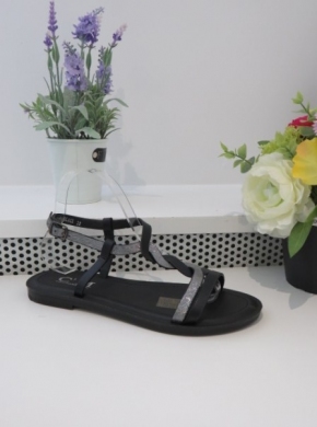Sandały damskie na płaskim (36-41) 11-46 BLACK