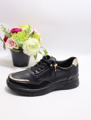 Buty sportowe damskie na płaskim (36-41) BK-616 BLACK
