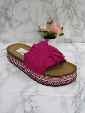 Klapki damskie na koturnie (36-41) H85 FUCHSIA