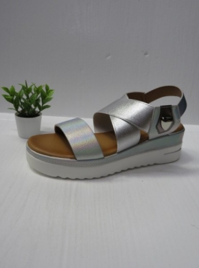 Sandały damskie na koturnie (36-41) YO-755 SILVER